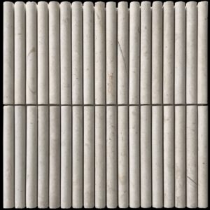 Utica Limestone Honed Marble Mini Flute Mosaic