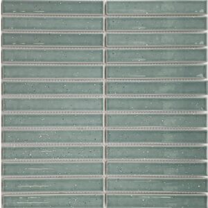 Grey Green Gloss Speckle Concave Kit Kat Mosaic