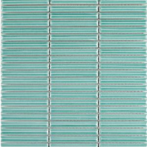 Light Green Mini Pyramid Gloss Finger Mosaic Tile