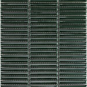 Dark Green Mini Pyramid Gloss Finger Mosaic Tile