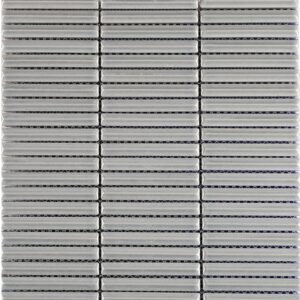 Grey Mini Pyramid Gloss Finger Mosaic Tile