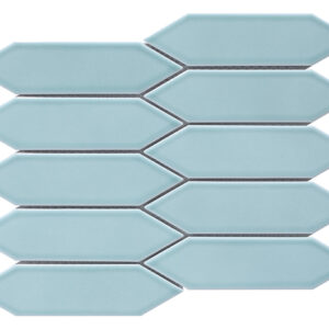 Light Green Gloss Elongated Hex Mosaic