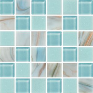 Light Blue Mix Glass Pool Mosaic Dm