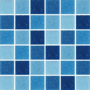 Light Dark Blue Mix Glass Pool Mosaic Dm