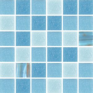 Light Blue Mix Glass Pool Mosaic Dm