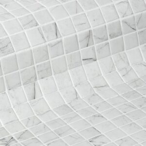 Carrara Stone Look Glass Mosaic Dm