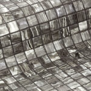Ash Grey Stone Look Glass Mosaic Dm