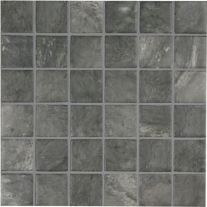 Phyllite Grey Mix Stone Look Glass Mosaic Dm