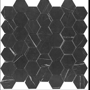 Pietra Grey Honed Marble Hex Mosaic
