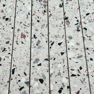 White Honed Finger Terrazzo Mosaic Tile