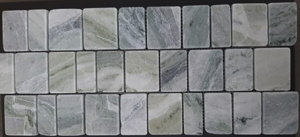 Green Mixed Sizes Tumbled Conamarra Marble Mosaic