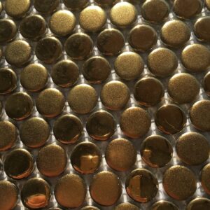 Gold Gloss Matt Mix Pennyround Mosaic