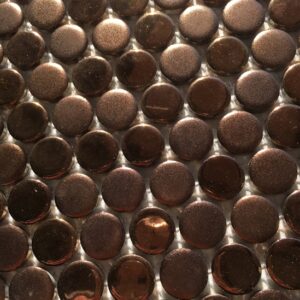 Copper Gloss Matt Mix Pennyround Mosaic