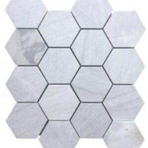 Ilva (Elba) Grey Honed Hex Marble Mosaic