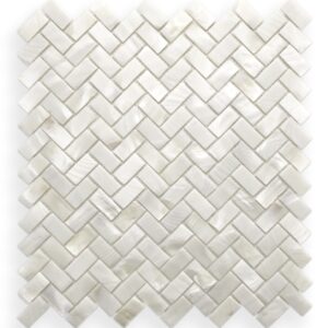 Angel White Mother of Pearl Herringbone