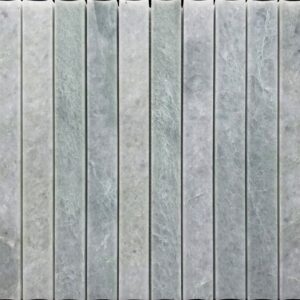 Verdi Cristallo Concave Kit Kat Honed Marble Mosaic
