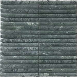Indian Green Mini Flute Honed Marble Mosaic