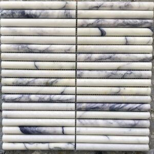 New York Mini Flute Honed Marble Mosaic