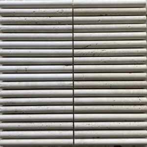 Travertine Mini Flute Honed Marble Mosaic