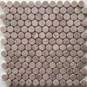 Rosso Crema Honed Marble Pennyround