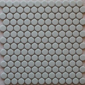 Light Green Matt Glass Pennyround Mosaic