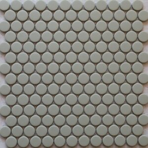 Green Matt Glass Pennyround Mosaic