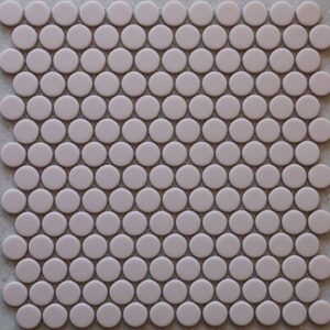 Light Pink Matt Glass Pennyround Mosaic