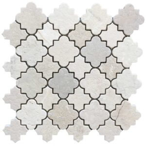 Crema Marfil Tumbled Marble Mosaic