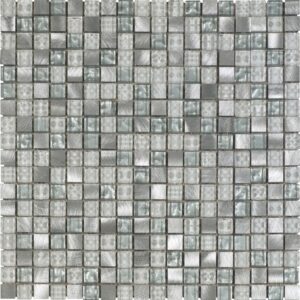 Silver Metal Look & Glass Mosaic