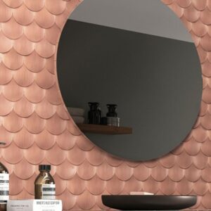 Copper Look Metal Fishscale Mosaic