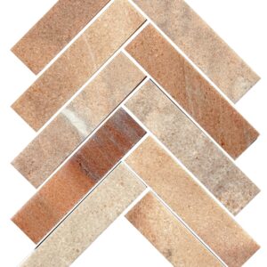 Rosa Portogallo Honed Marble Herringbone Geolux