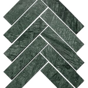 Indian Green Honed Herringbone Geolux