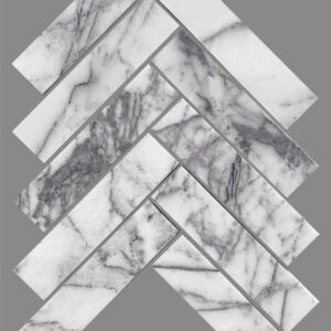 New York Stone Honed Marble Herringbone Geolux