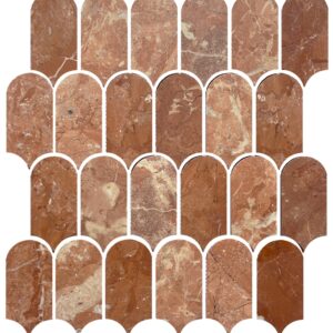 Rojo Alicante Honed Marble Feather Geolux