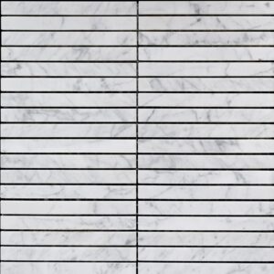 Carrara Honed Marble Finger Mosaic