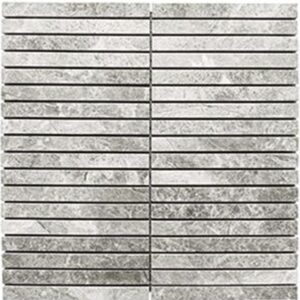 Silver Grey Honed Marble Finger Mosaic
