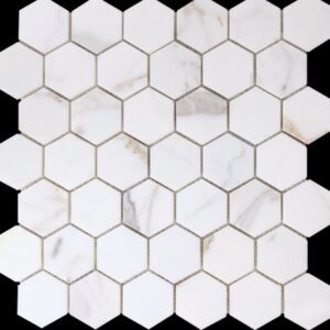 Calacatta Gold Hexagonal Honed Marble