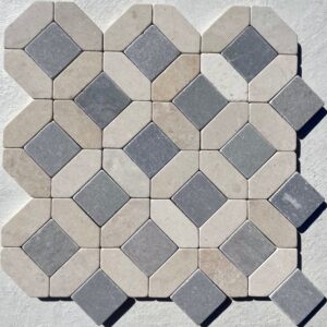 Grey Marble With Border Honed Marble Mosaic