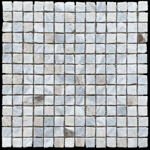 Bianco Oro Honed Marble Artisan Cut Mosaic