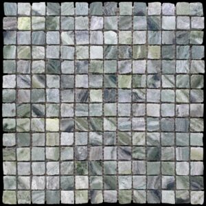 Amazonia Green Honed Marble Artisan Cut Mosaic