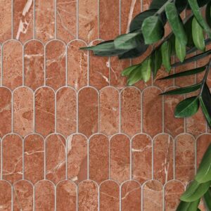 Rojo Alicante Look Mix Recycled Glass Feather Mosaic