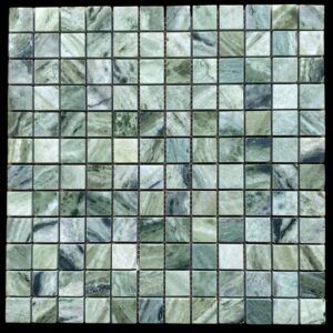 Amazonia Green Tumbled Marble Mosaic Tile