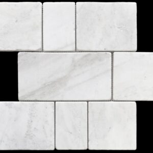 Bianco Oro Light Tumbled Marble Mosaic