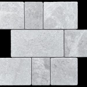 Tundra Grey Tumbled Marble Mosaic