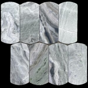 Amazonia Green Arco Honed Marble Mosaic