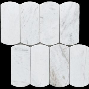 Bianca Oro Light Arco Honed Marble Mosaic