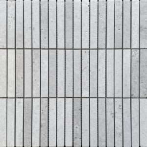 Grey Trav Stack Bond Honed Marble Finger Mosaic Tile
