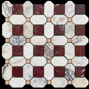 Rosso Levanto, Viola Oro & Giallo Dot Honed Marble