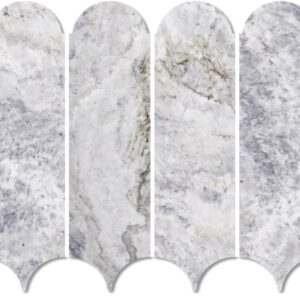 Paradise Feather Honed Marble Mosaic
