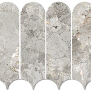 Highland Feather Honed Marble Mosaic